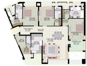 Jaypee Greens 3BHK Type A