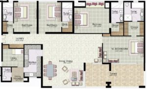 Kalypso court 3561sqft 4 bhk