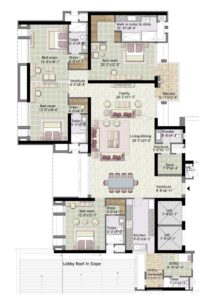 Jaypee Imperial Court 4BHK+S Non Golf 3680 Sq. Ft