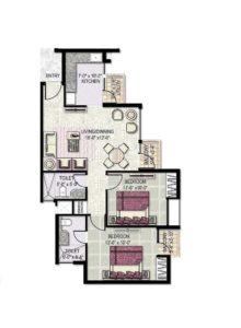 Kensington Park Apartments 2bhk 1150 Sqft.