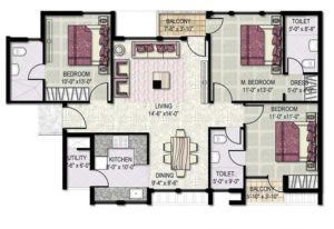 Kensington Park Apartments 3bhk 1525 Sqft.