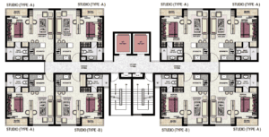 Kensington Boulevard Studio 630 to 690 Sq.ft.