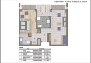 Pavilion Court 1Bhk 936 Sqft