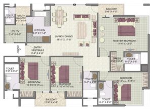 Kensington Boulevard 4Bhk +S 2150 Sq.ft