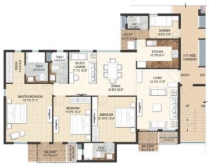 jaypee krecent homes 3bhk