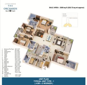 The Orchards 4Bhk+S 2756 Sq ft.