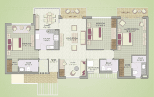 Pavilion Height 3Bhk 1860 Sqft