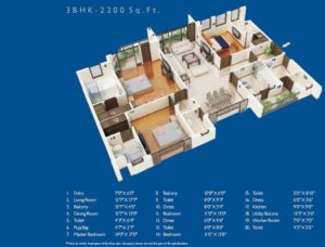 The Castille 3bhk 2200sq.ft