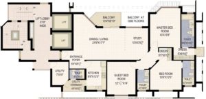 Star Court 2375 Sqft 3 Bhk-Study