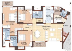 Garden Isles 3Bhk +S 2010 Sqft