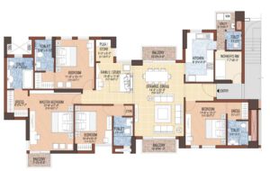 Garden Isles TYPE D2 4Bhk+S 2800 Sq.ft