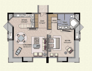 CRESCENT-COURT 1 BHK 1400 Sq.ft